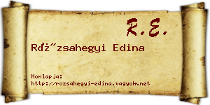 Rózsahegyi Edina névjegykártya